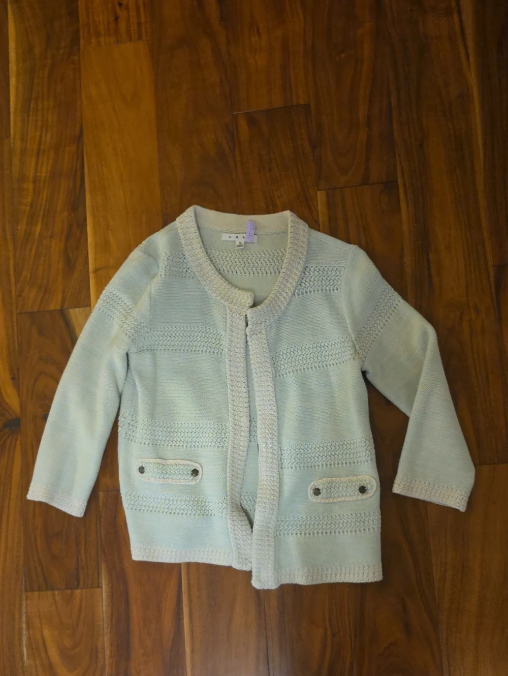 CAbi Mint Green Knit Cardigan Sweater